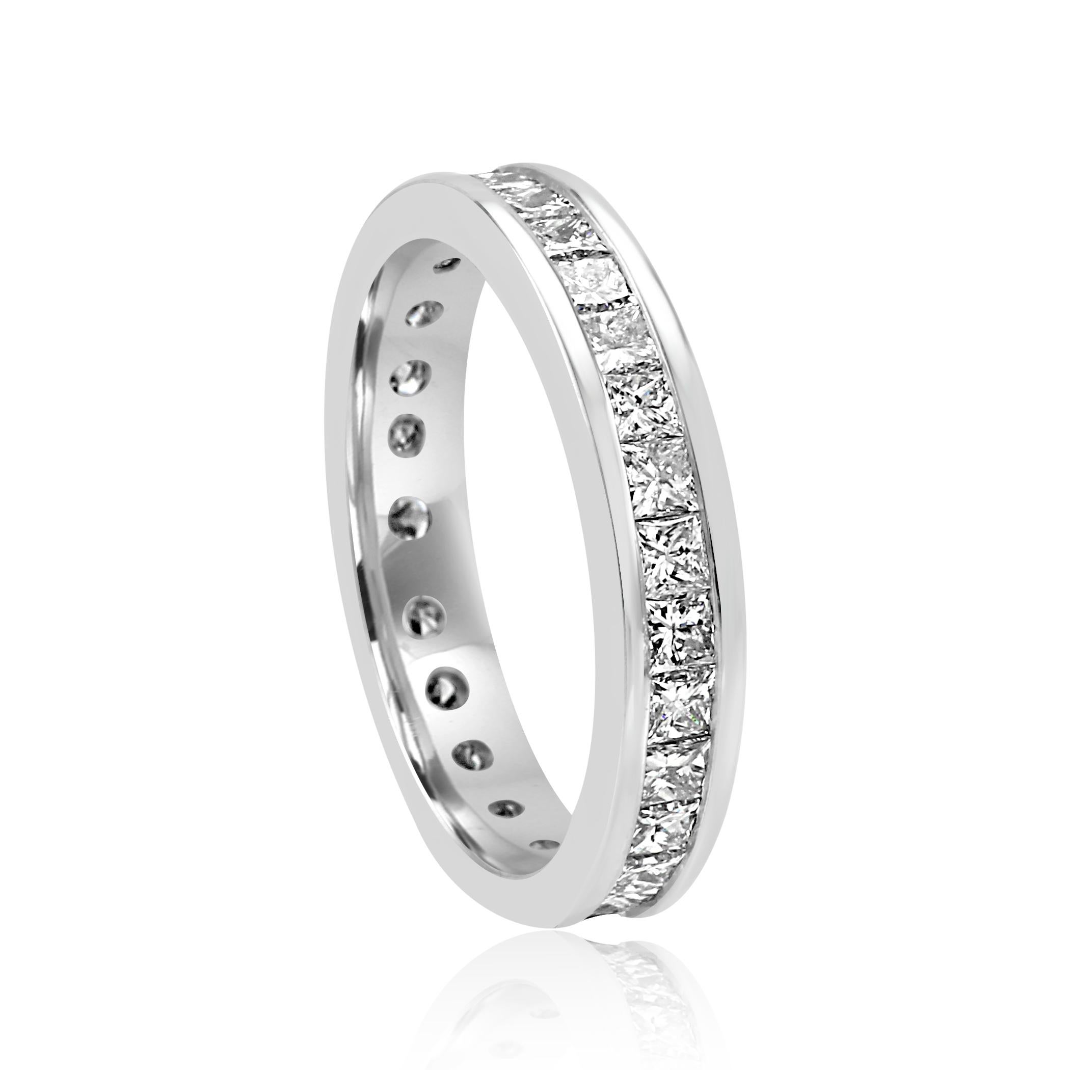 14k white gold wedding band