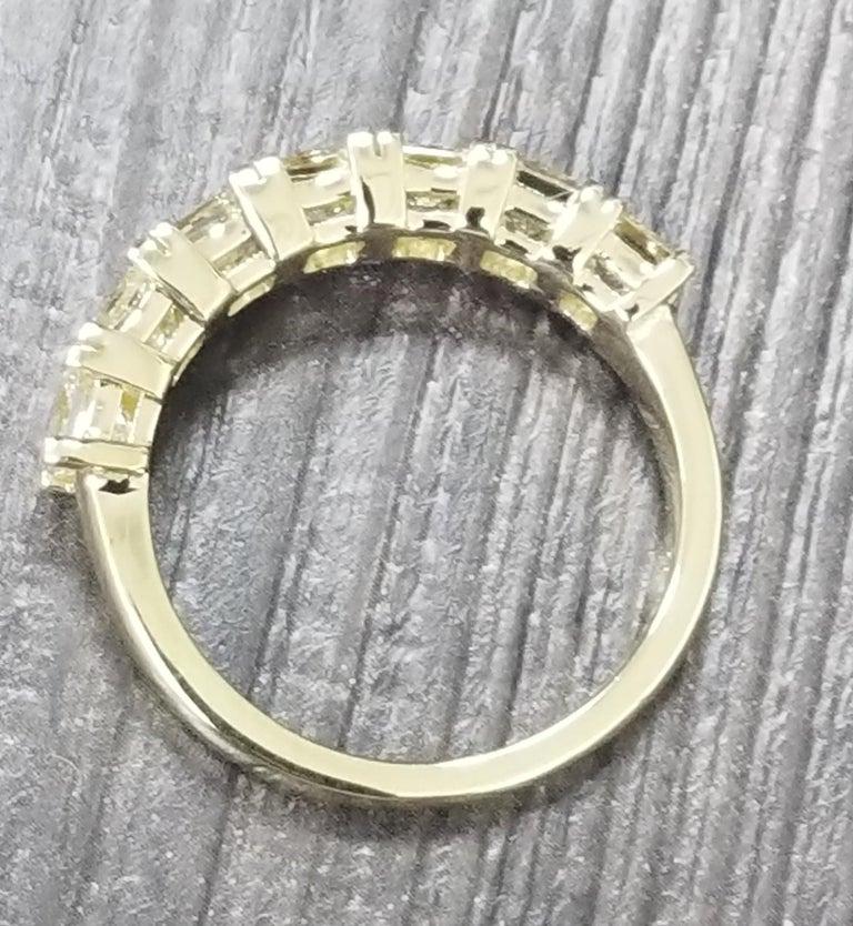 Contemporary Princess Cut Diamond 2.30 Carat Wedding Ring in 18 Karat Yellow Gold