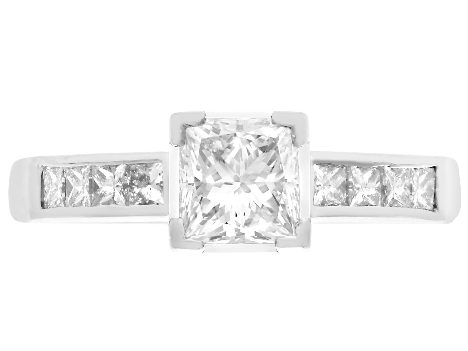 princess cut solitaire platinum engagement ring