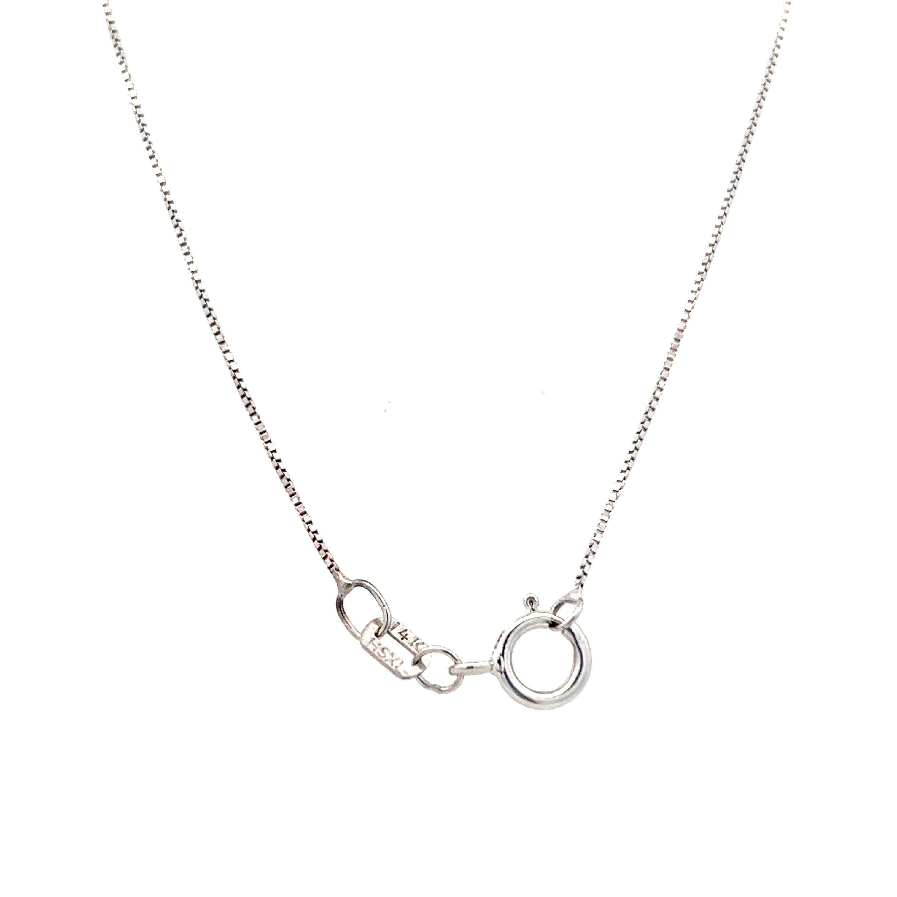Anhänger-Halskette mit Princesse-Diamant und Weißgold Journey für Damen oder Herren