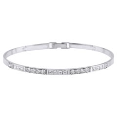 Bracelet en diamant taillé en princesse 1.38ctw