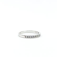 Princess cut Diamond Bridal Band in 14k White Gold
