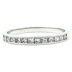 Princess cut Diamond Bridal Band in 14k White Gold