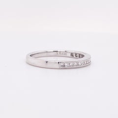 Princess Cut Diamond Channel Band in 14k White Gold .17ct Square Diamond, Ring