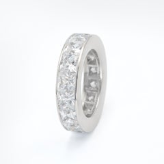 Princess Cut Diamond Channel Set Eternity Band Ring