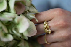 Conjunto de diamantes con corte princesa en oro amarillo de 18 quilates y diamantes, de Alma Sophia