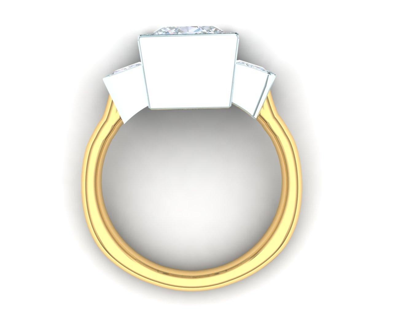 4 carat princess cut diamond ring