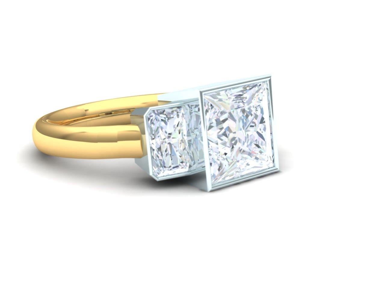 2.5 carat princess cut diamond