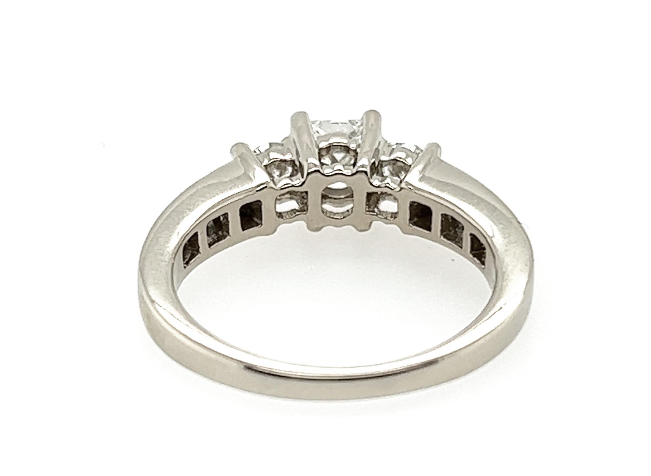 Princess Cut Diamond Engagement Ring .87ct EGL Wedding Ring Set 14K Brand New For Sale 1