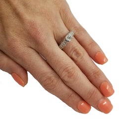 Bague de fiançailles à diamant taille princesse