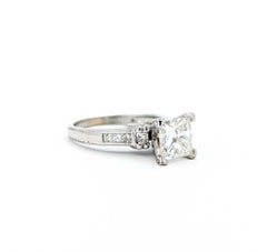 Princess Cut Diamond Engagement Ring in 14k White Gold