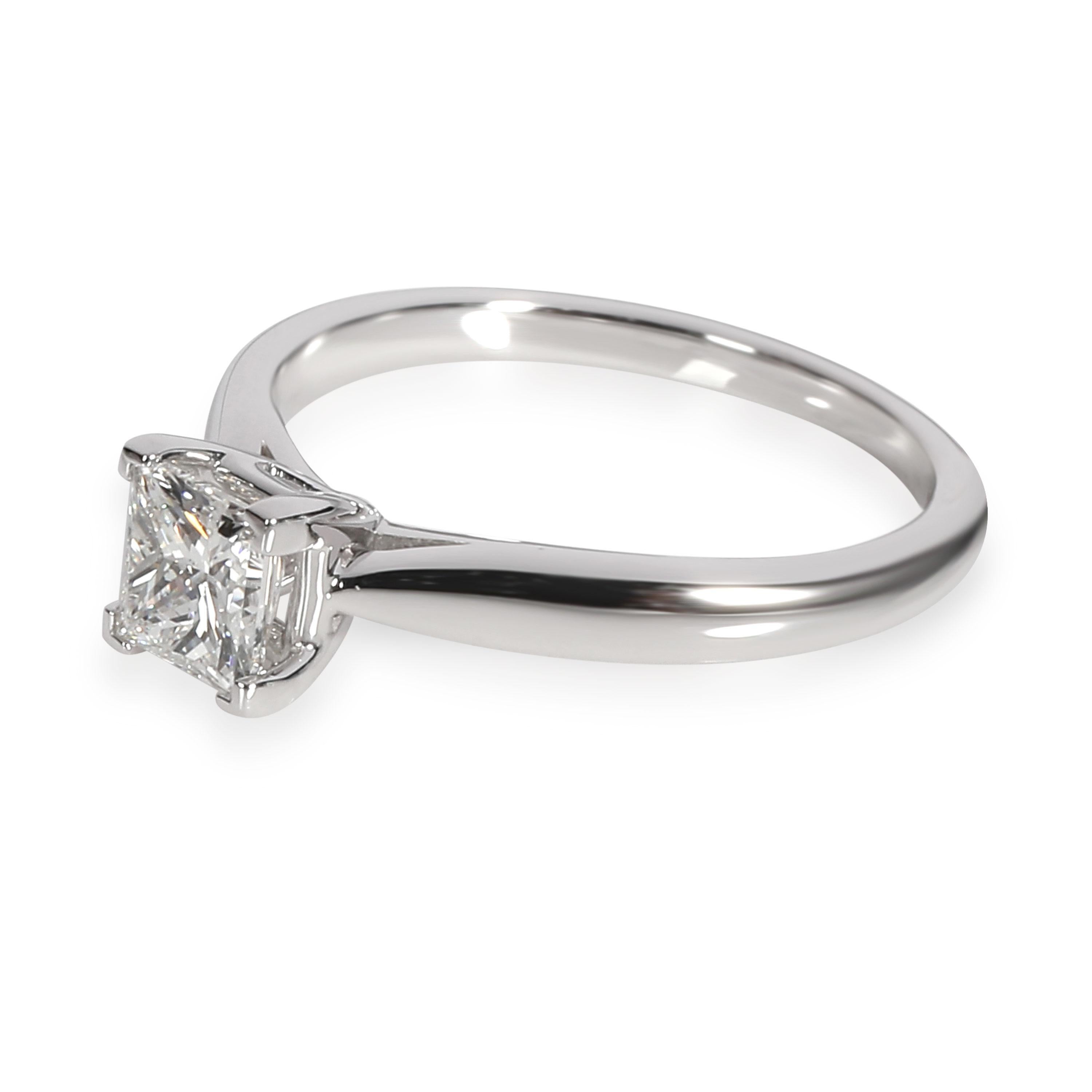 Modern Princess Cut Diamond Engagement Ring in 14KT White Gold GSI G SI2 0.70 Ct