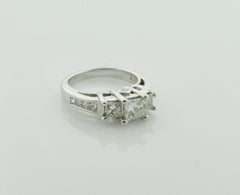 Princess Cut Diamond Engagement Ring in White Gold