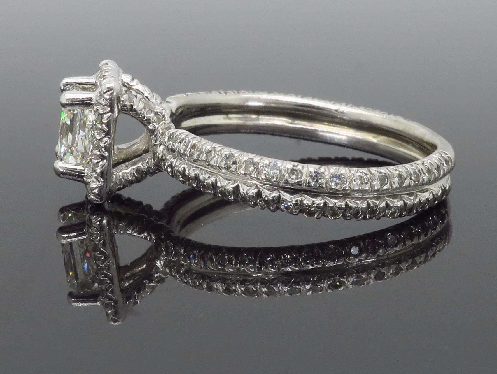 square diamond halo engagement rings