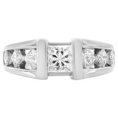 Princess Cut Diamond Ladies Engagement Ring 2.61cttw 14K White Gold