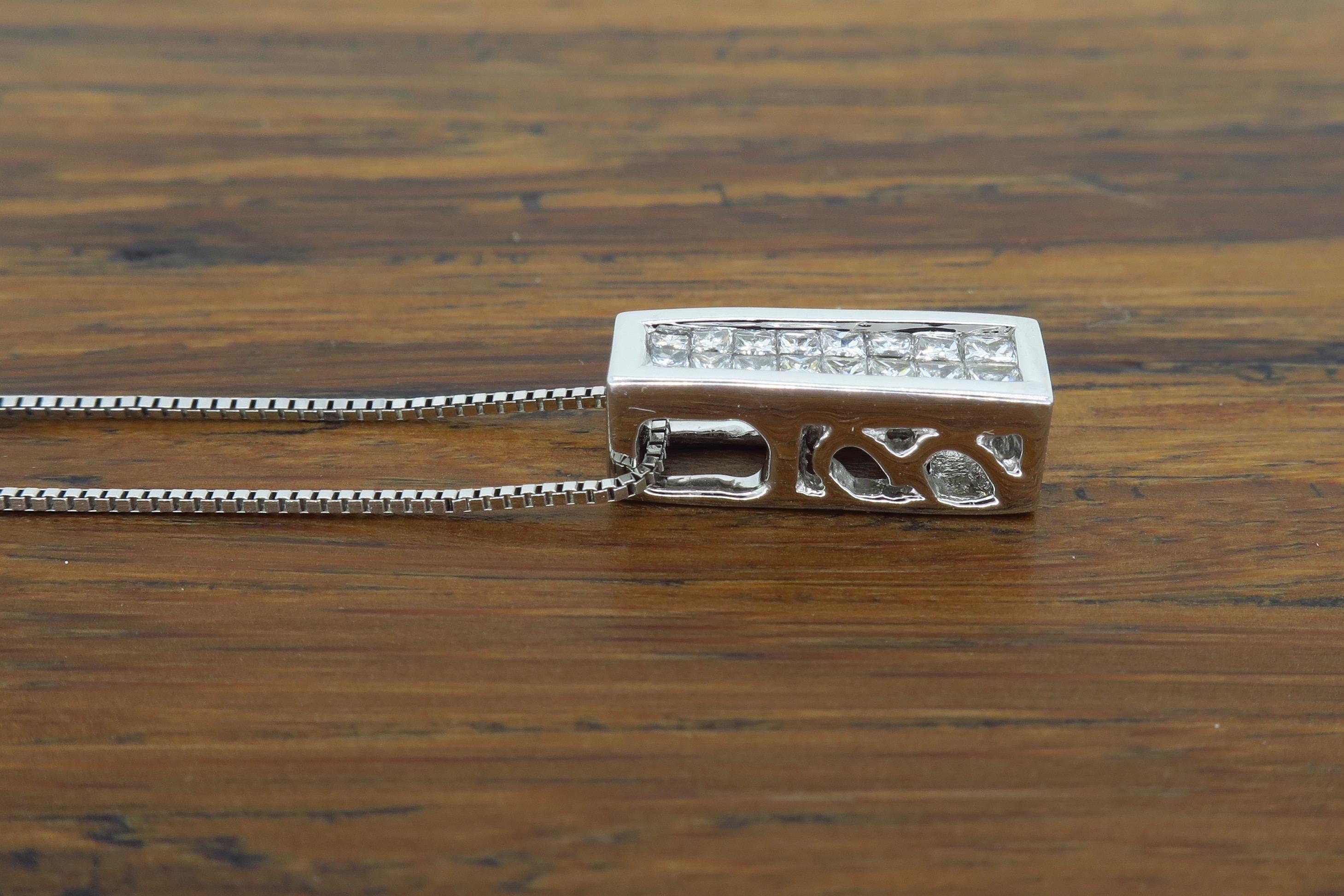 princess cut necklace