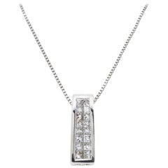 Princess Cut Diamond Pendant Necklace