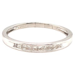 Princess Cut Diamond Platinum Anniversary Band Wedding Ring .35ct Channel Set