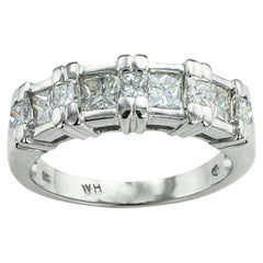 Prinzessinnenschliff Diamant Weißgold Ring Band