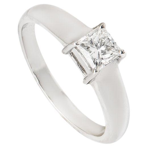 Princess Cut Diamond Ring 0.65ct F/VS1 For Sale