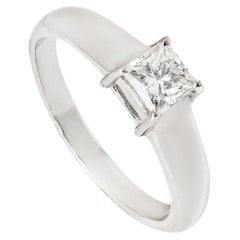 Bague en diamant taille Princesse 0,65ct F/VS1