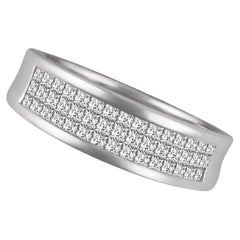 Princess Cut Diamond Ring Set in 18k White Gold, 0.75cts in Diamonds