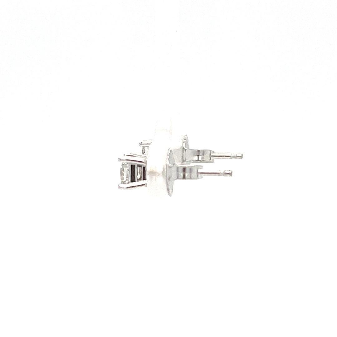 Diamant-Ohrstecker mit Prinzessinnenschliff (Carréschliff) im Angebot