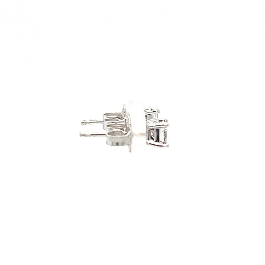Diamant-Ohrstecker mit Prinzessinnenschliff für Damen oder Herren im Angebot