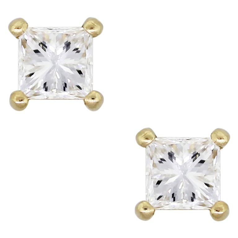 Princess Cut Diamond Earrings - 115 For Sale on 1stDibs | princess 