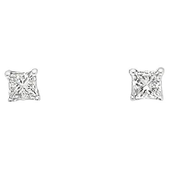 Princess Cut Diamond Stud Earrings