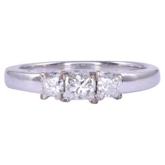 Princess Cut Diamond Three Stone Ring