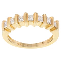 Princess Cut Diamond Wedding Band Ladies Ring 14K Yellow Gold 0.45 Cttw Princess Cut Diamond Wedding Band Ladies Ring 14K Yellow Gold 0.45 Cttw