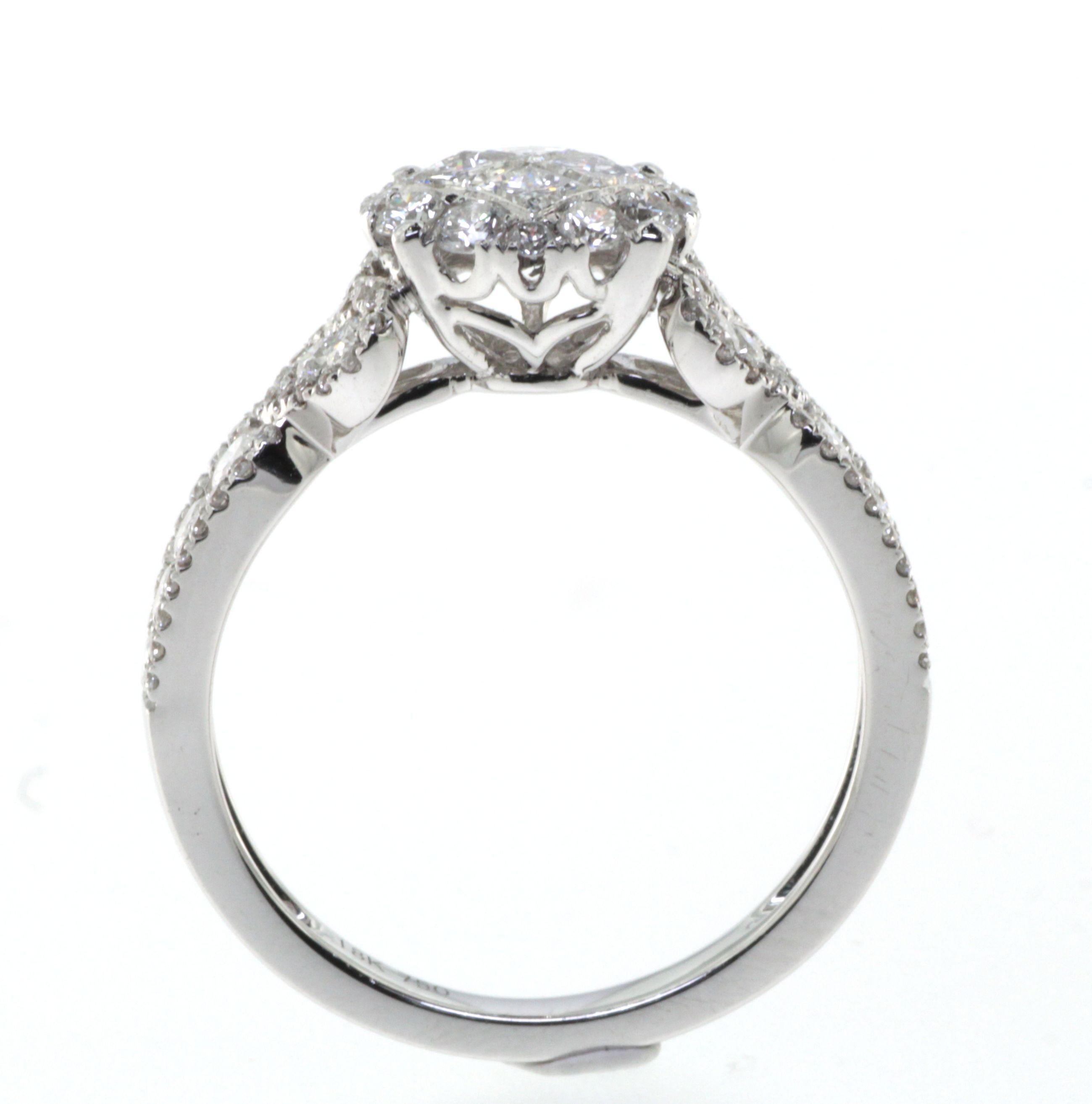 princess cut cluster ring