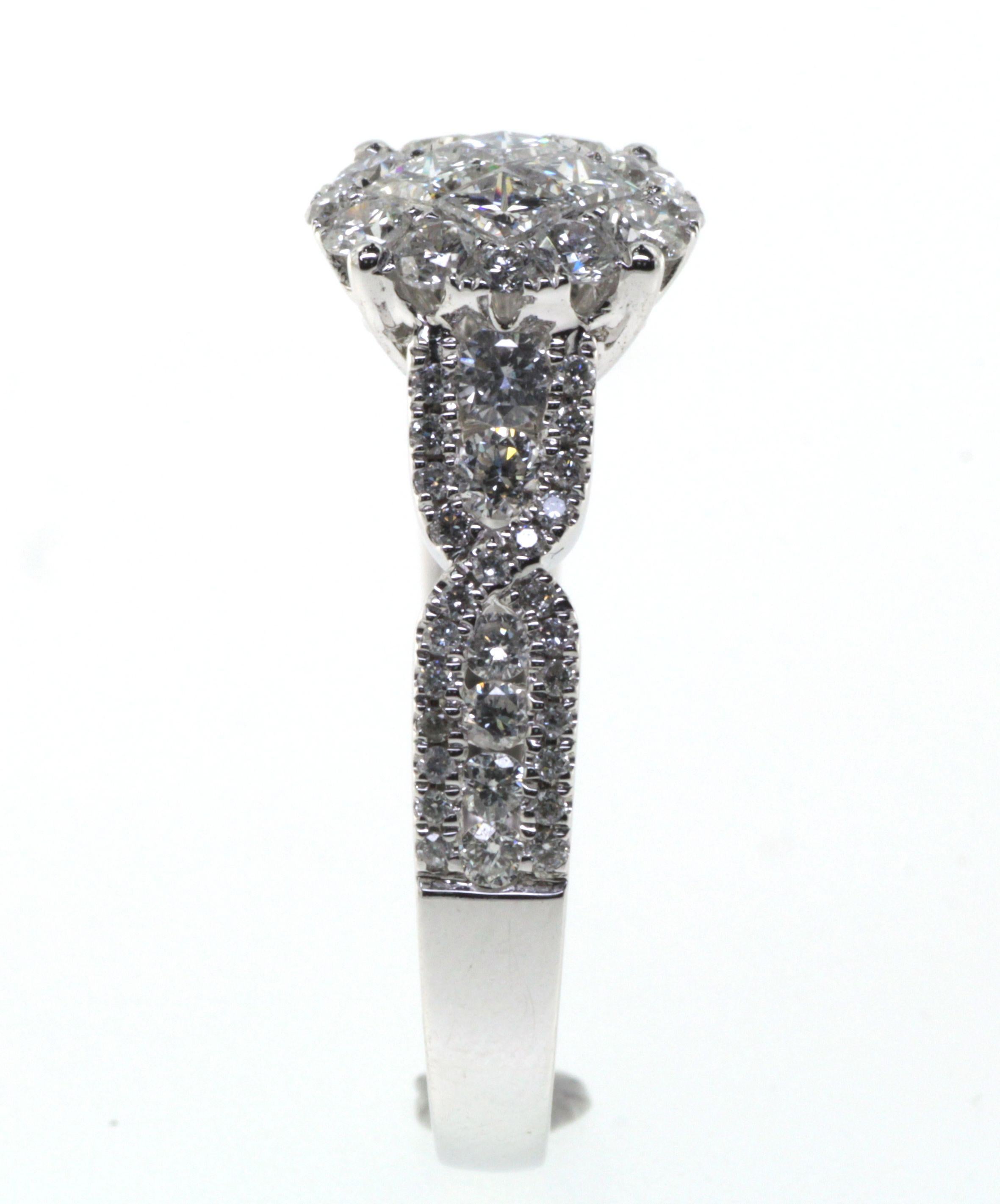 princess cluster diamond ring