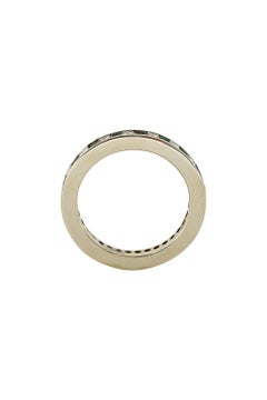 Princess Cut Emerald and Diamond Eternity Ring