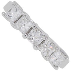 Princess Cut Five Diamond Band