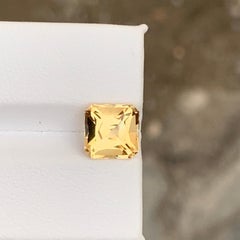 Gema de citrino de color champán dorado con corte princesa para anillos, 8 mm
