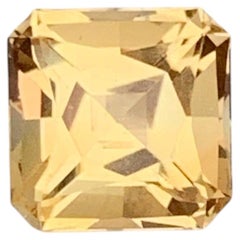 Gema de citrino de color champán dorado con corte princesa para anillos, 8 mm