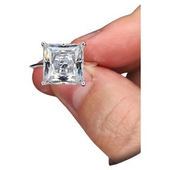Princess Cut Moissanite Solitaire Ring für Frauen Valentine Geschenk 925 Silber.