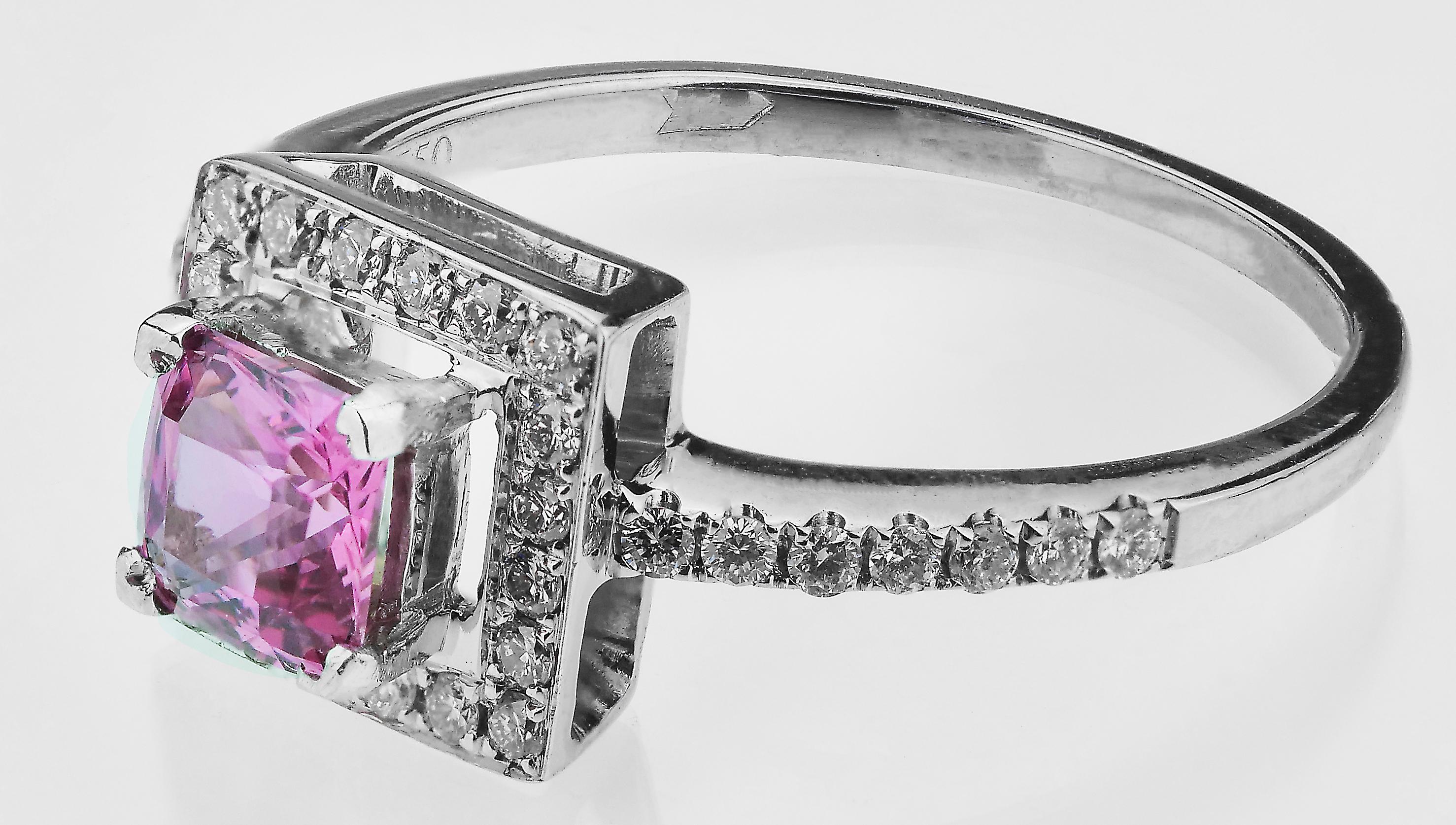 pink engagement rings princess cut