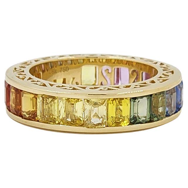 Vintage 18 Karat Yellow Gold Cartier Ring with Princess Cut Diamonds at ...