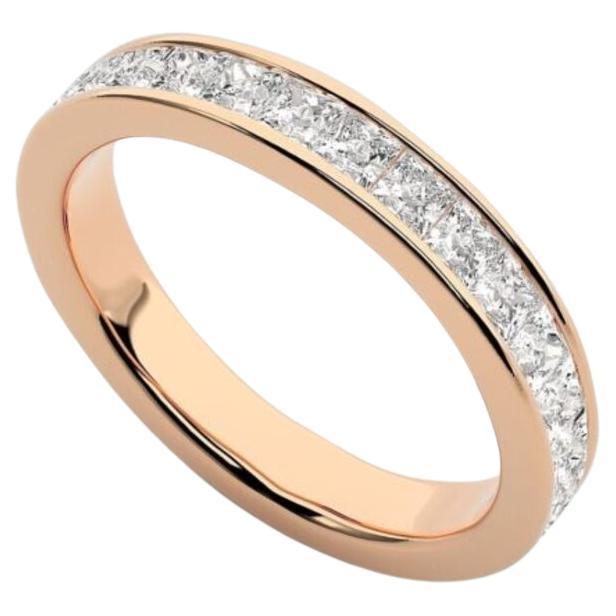 Princess Cut Ring, 18k Rose Gold, 1.78ct For Sale