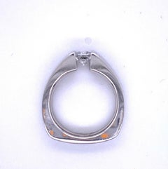 Princess Cut Tension Set Engagement Ring