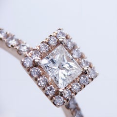 Princess Diamond engagement Ring