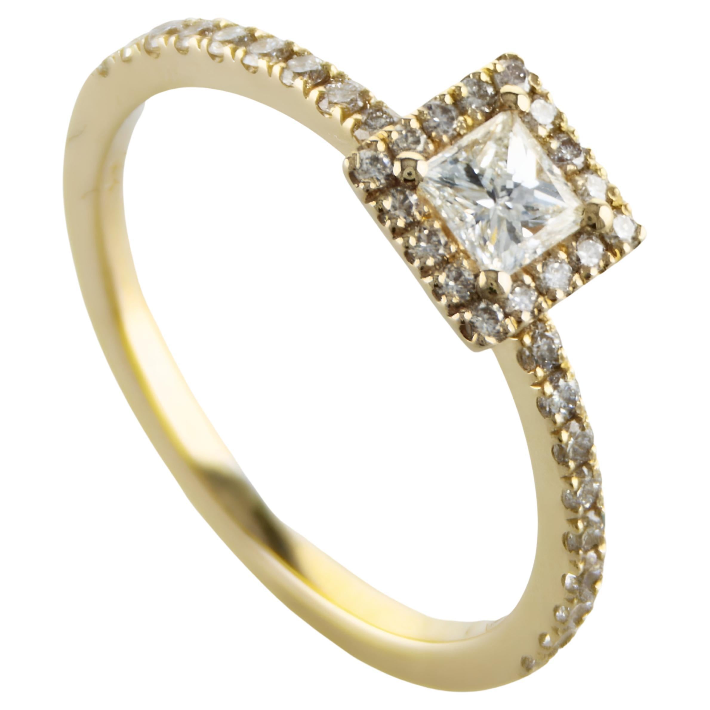 Bague de fiançailles 0.60Ct Princesse Diamant