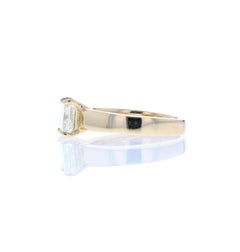 Princess Diamond Engagement Ring with Wide Gold Setting