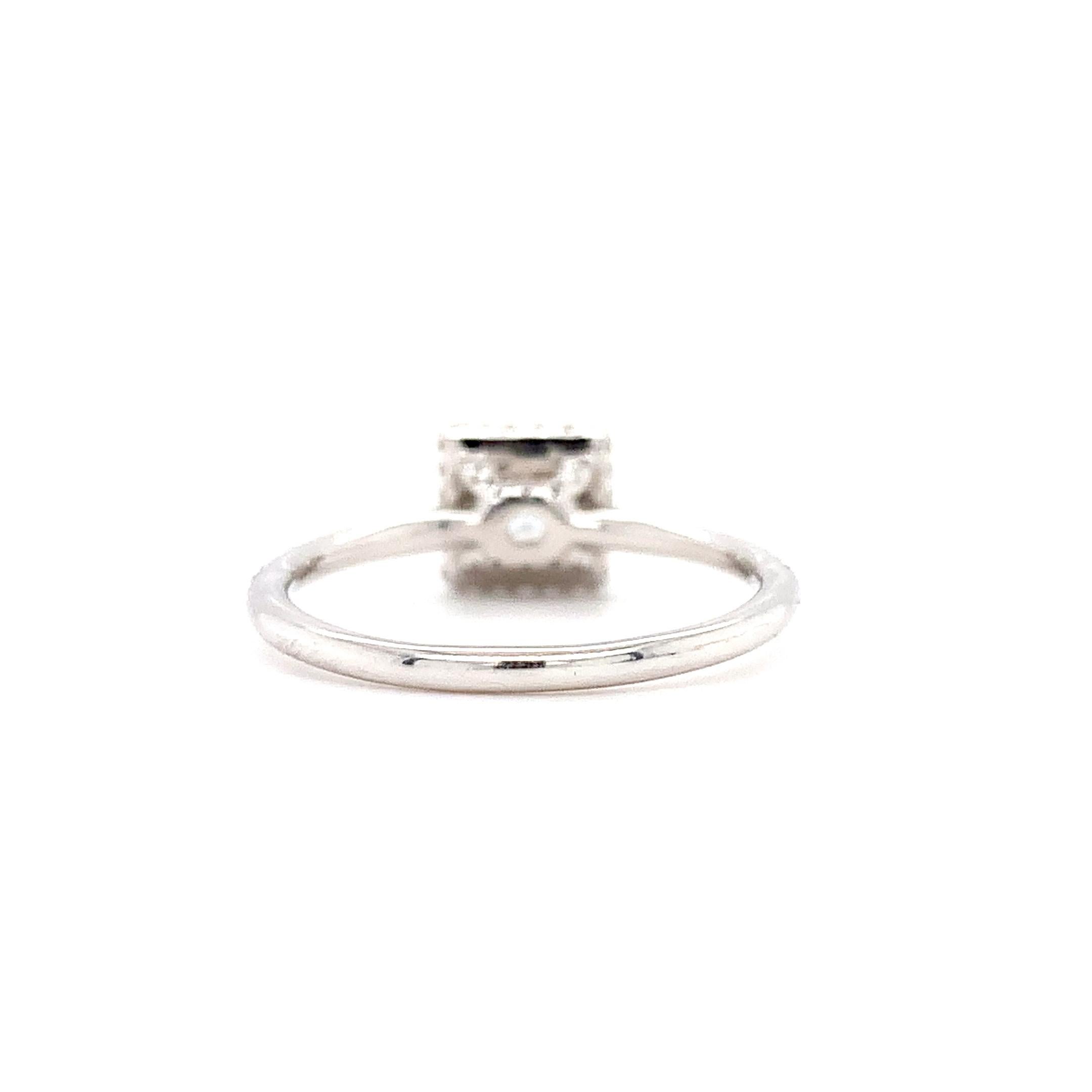 Women's Princess diamond GIA D VVS2 solitaire engagement ring 18k white gold For Sale