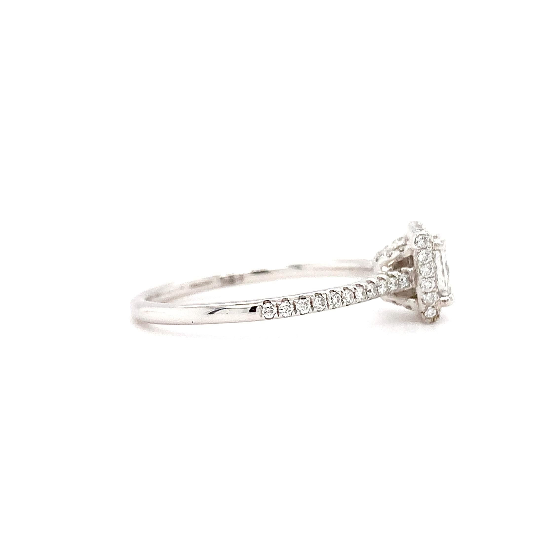 Princess diamond GIA D VVS2 solitaire engagement ring 18k white gold For Sale 1