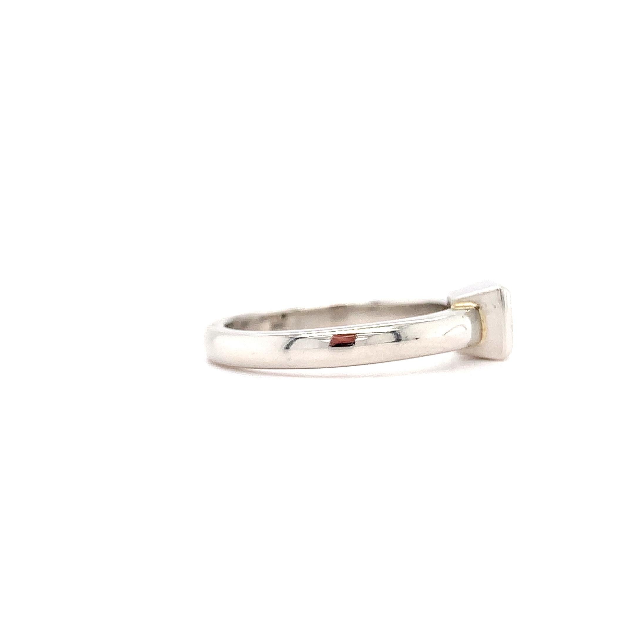 Moderne Bague de fiançailles solitaire en diamant Princesse platine en vente