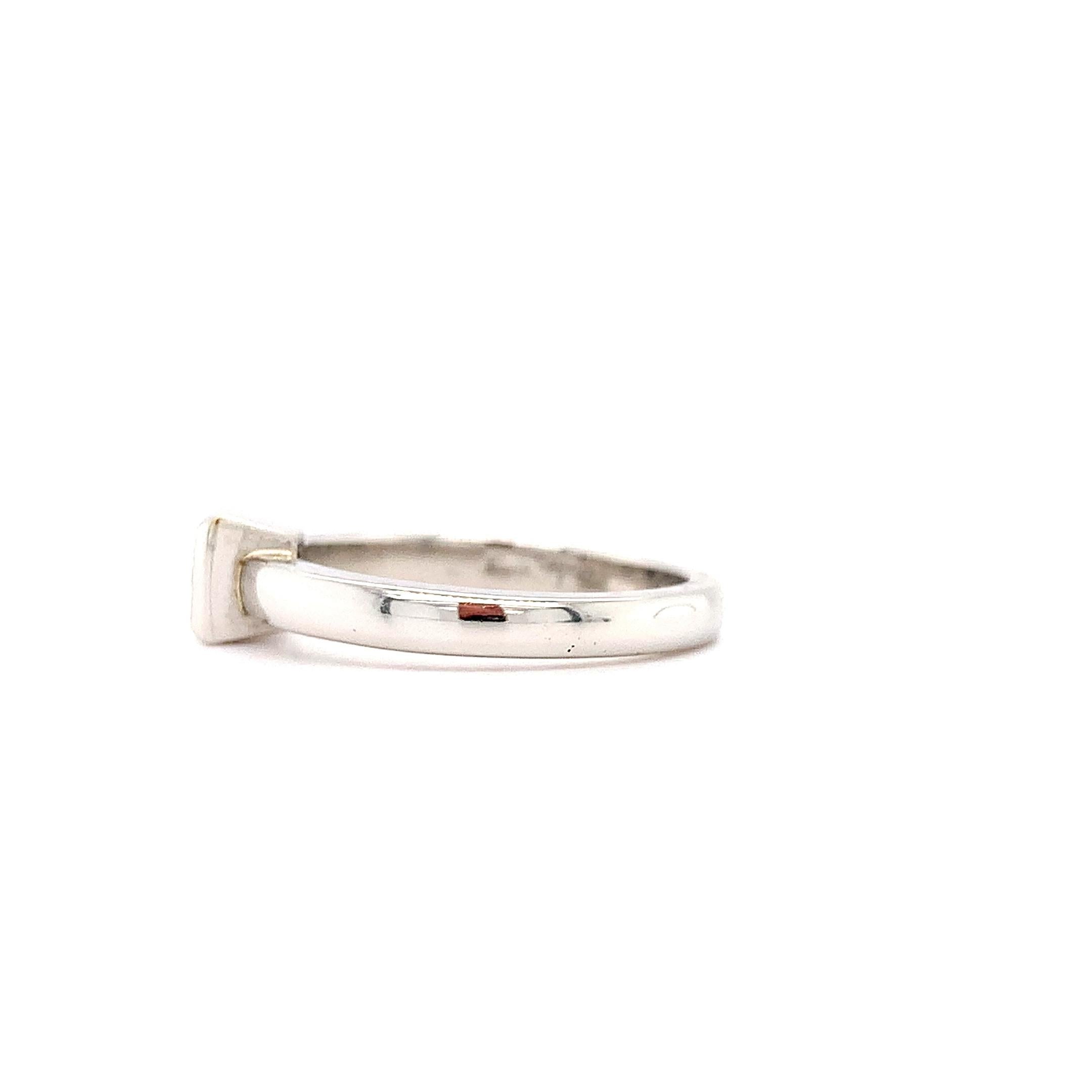 Taille princesse Bague de fiançailles solitaire en diamant Princesse platine en vente